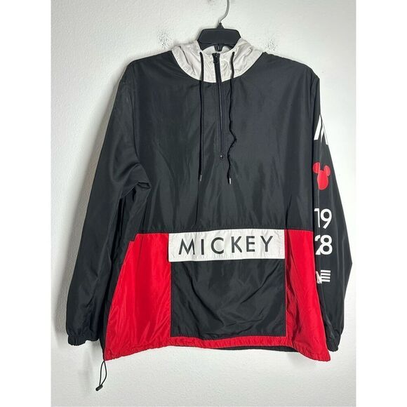 Vtg Mens Disney Mickey 1928 MCMXXVIII Pullover Windbreaker Hoody Sz XL See Notes - Picture 2 of 11